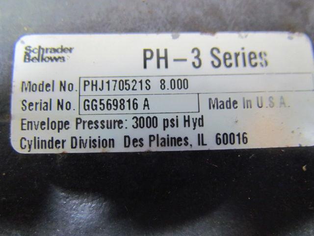 Schrader Bellows PHJ170521S-8.000 Hydraulic Cylinder Heavy Duty Tie Rod 3000PSI