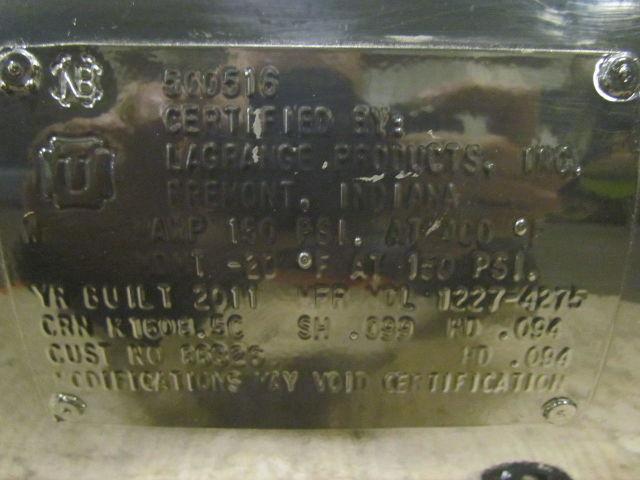 12.2 Gal NEW Steel Compressed Air Tank Powder Coated  12" Dia 27" Long 150 PSI