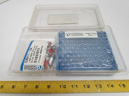 Scientific C4011-94 C4011-1 Clear Glass Target Vial Kit w/Seal 12x32mm 2mL 100pk