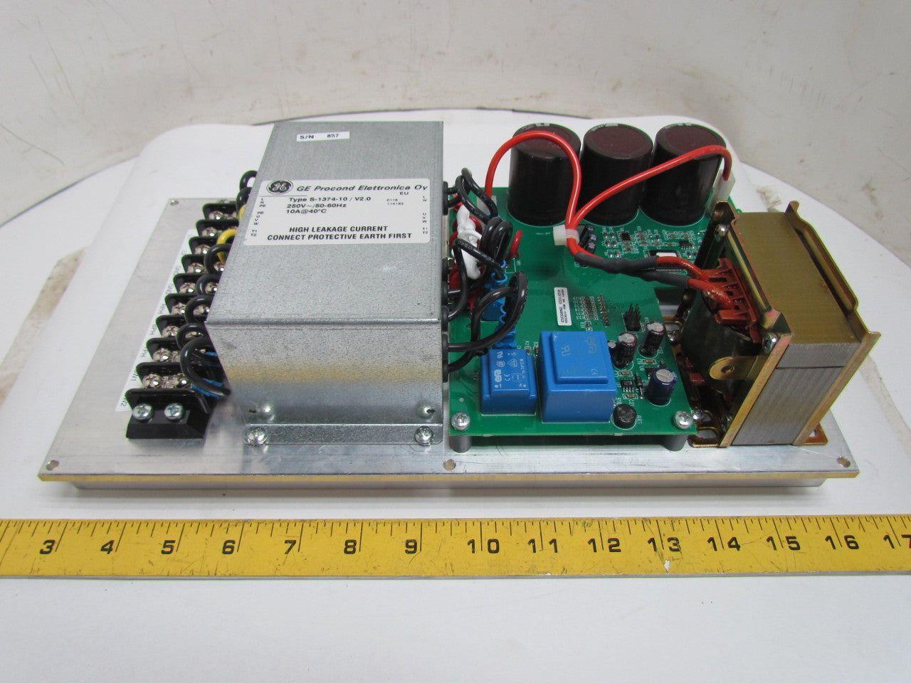 GE Myers S-1374-10/V2.0 Emerald Elite Pump Drive 1 HP Power Supply 250V 10 Amp