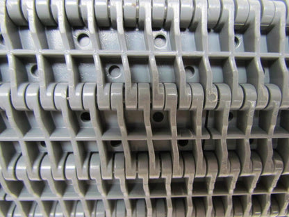 Flat Top Perforated Modular Conveyor Belt 24"x6' Ribbed/Flights