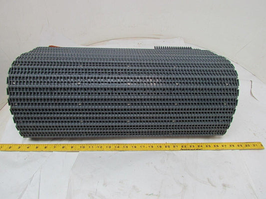 Flat Top Perforated Modular Conveyor Belt 24"x6' Ribbed/Flights