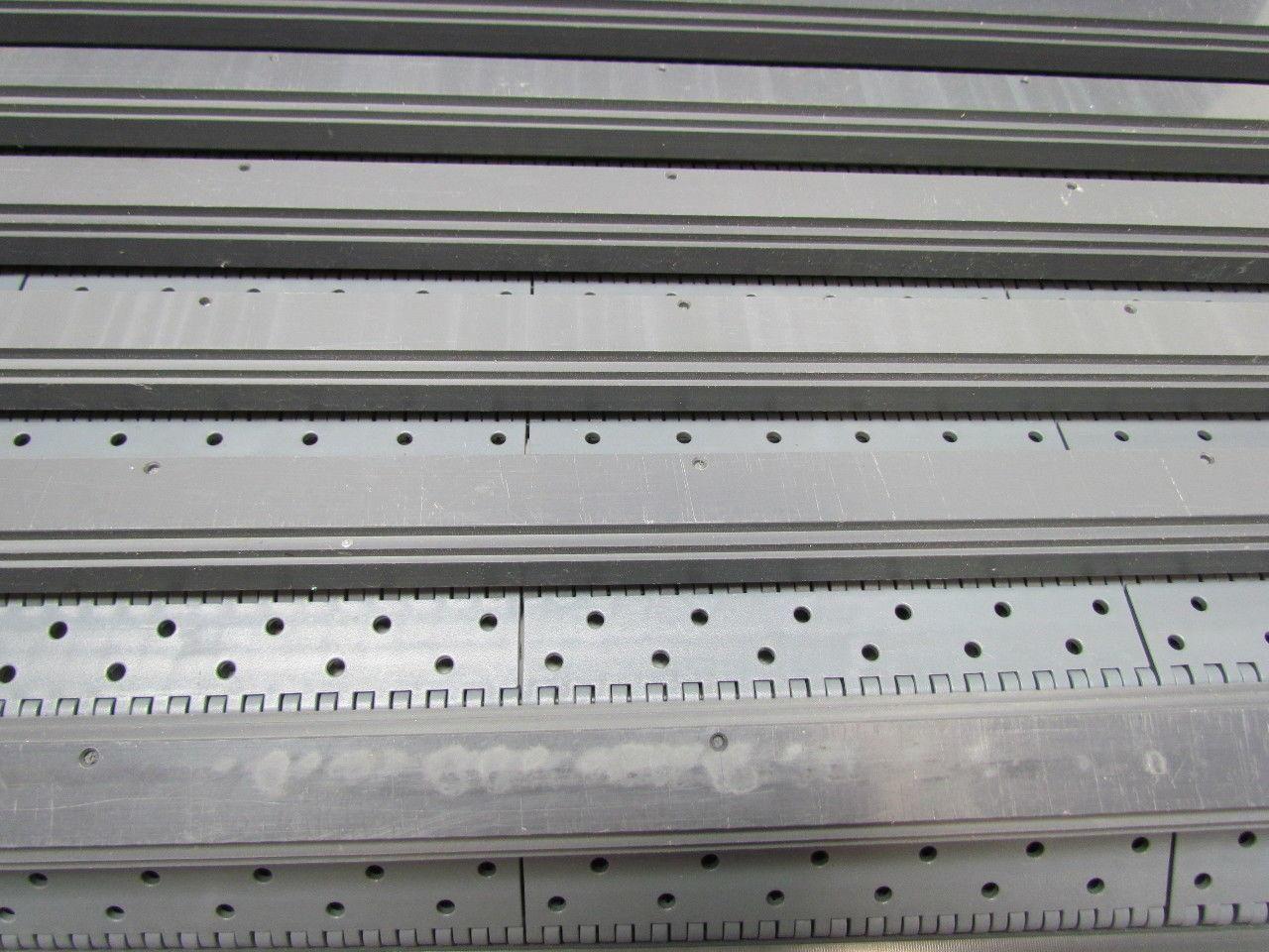 Flat Top Perforated Modular Conveyor Belt 24"x6' Ribbed/Flights