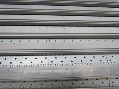 Flat Top Perforated Modular Conveyor Belt 24"x6' Ribbed/Flights