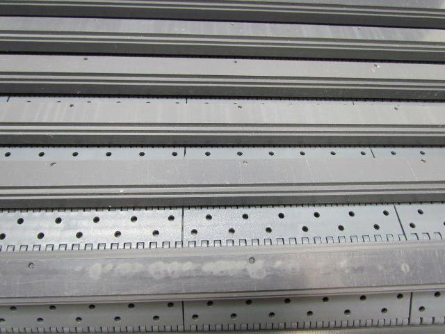 Flat Top Perforated Modular Conveyor Belt 24"x6' Ribbed/Flights