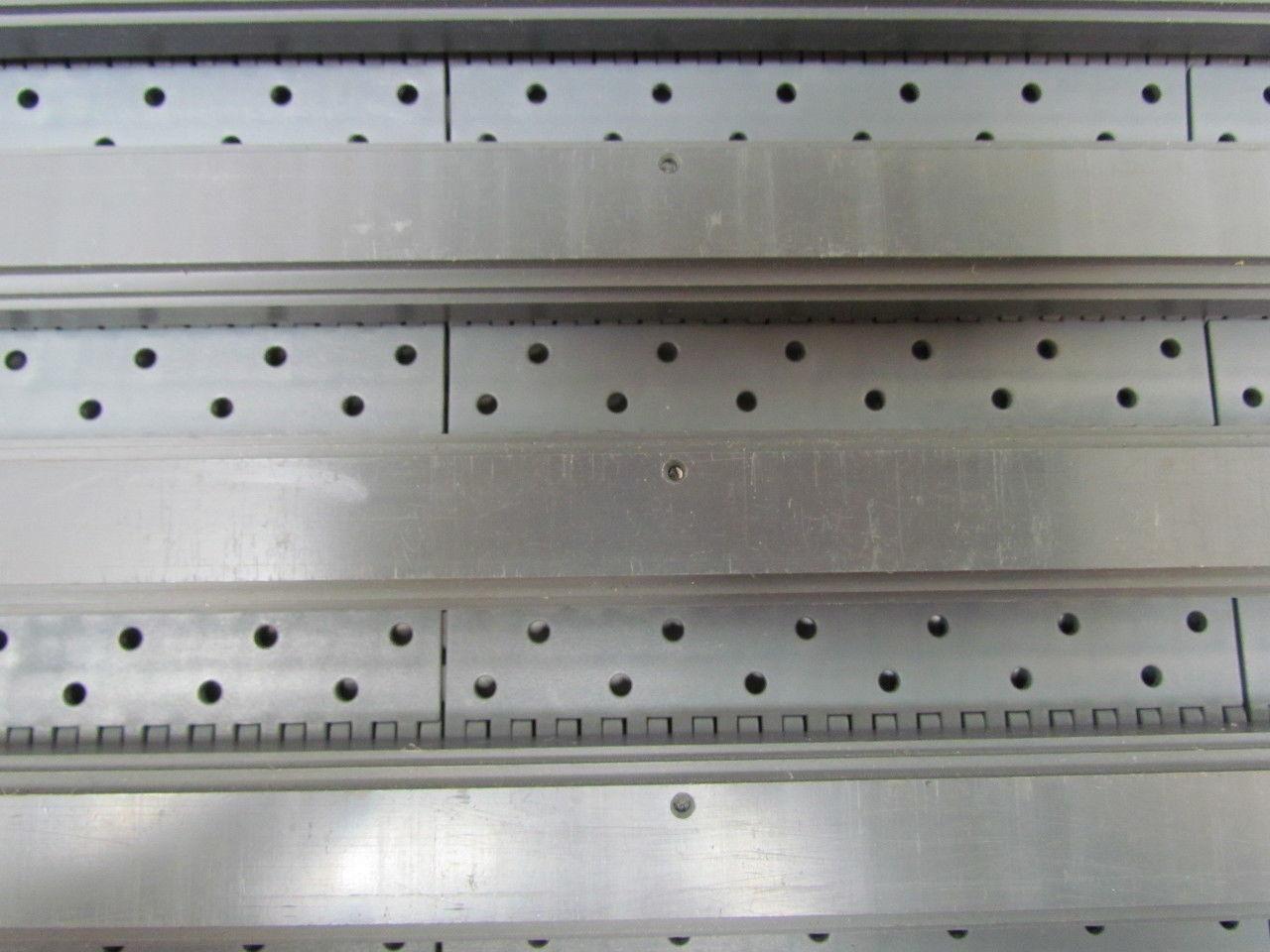 Flat Top Perforated Modular Conveyor Belt 24"x6' Ribbed/Flights