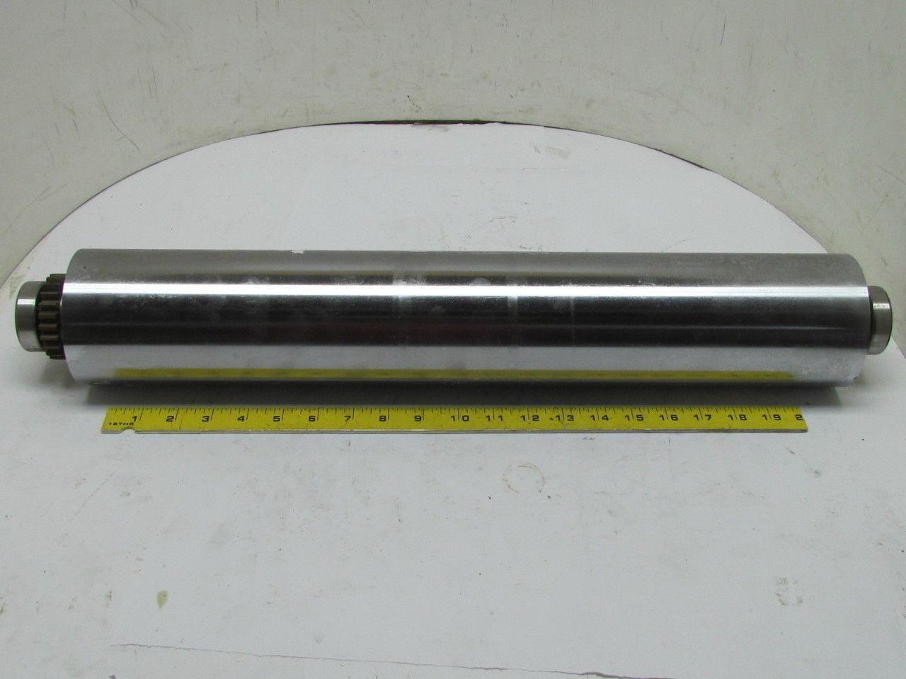 Sprocket Drive Steel Conveyor Roller 100mm Dia 565mm Long 8mm Pitch 635mm BF