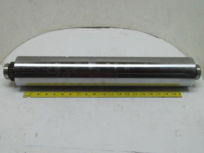 Sprocket Drive Steel Conveyor Roller 100mm Dia 565mm Long 8mm Pitch 635mm BF