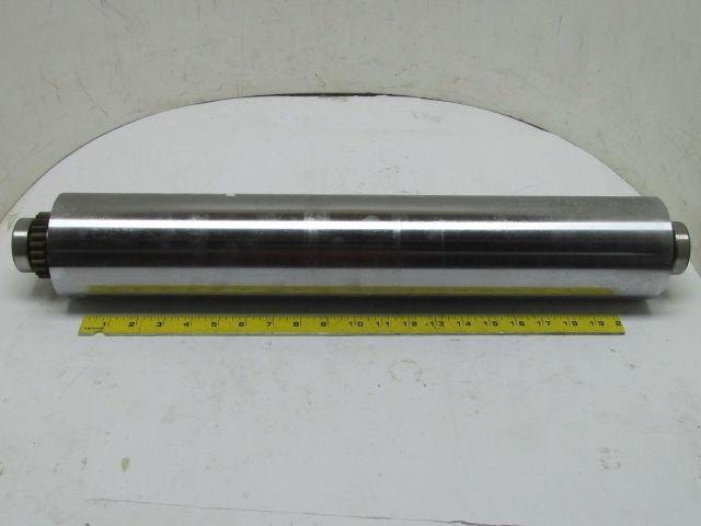 Sprocket Drive Steel Conveyor Roller 100mm Dia 565mm Long 8mm Pitch 635mm BF
