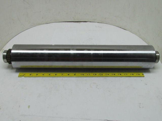 Sprocket Drive Steel Conveyor Roller 100mm Dia 565mm Long 8mm Pitch 635mm BF