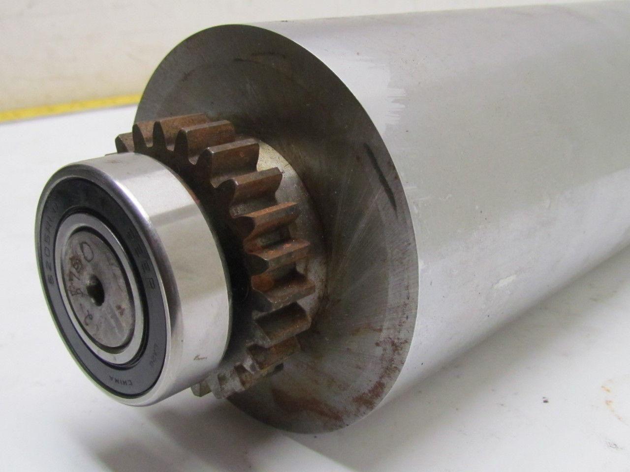 Sprocket Drive Steel Conveyor Roller 100mm Dia 565mm Long 8mm Pitch 635mm BF