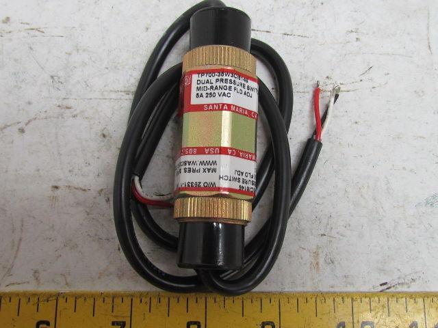 Wasco TP700-35W3C/8146 Dual Pressure Switch 30 PSI Max 5 Amp 250 VAC