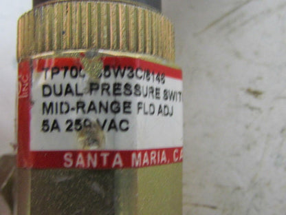 Wasco TP700-35W3C/8146 29331-1 Dual Pressure Switch 30 PSI Max 5 Amp 250 VAC