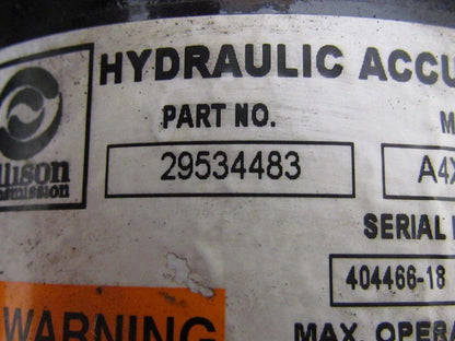 Allison Transmission 29534483 Parker Hydraulic Accumulator 1.28 Liter SAE-20