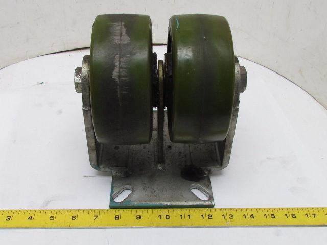 Albion 0264 2-Wheel Dual Double Wheel Rigid Caster 2-1/2"x6" Polyurethane