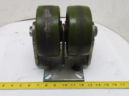 Albion 0264 2-Wheel Dual Double Wheel Rigid Caster 2-1/2"x6" Polyurethane