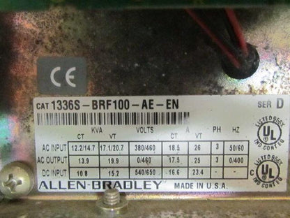 A-B Allen Bradley 1336S-BRF100-AE-EN AC Drive 3-Phase 380/460VAC 540/650VDC
