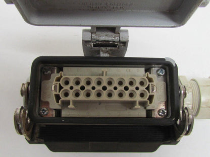 16-Pin Female Connector Plug Housing 16A 600V Single Lever w/Cover Surface Mount