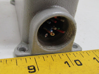 ILME 24-Pin Female Connector Plug Single Lever Housing w/Cover 16A 600V 3/4 NPT