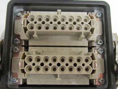32-Pin Female Double Insert Connector Plug Side Entry Housing Single Lever Cover