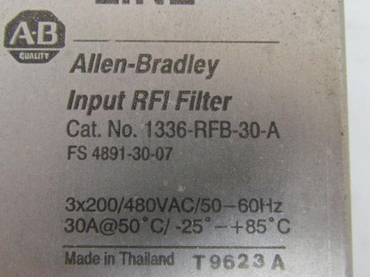 Allen Bradley 1336-RFB-30-A FS 4891-30-07 Input RFI Filter 30 Amp 3x200/480 VAC