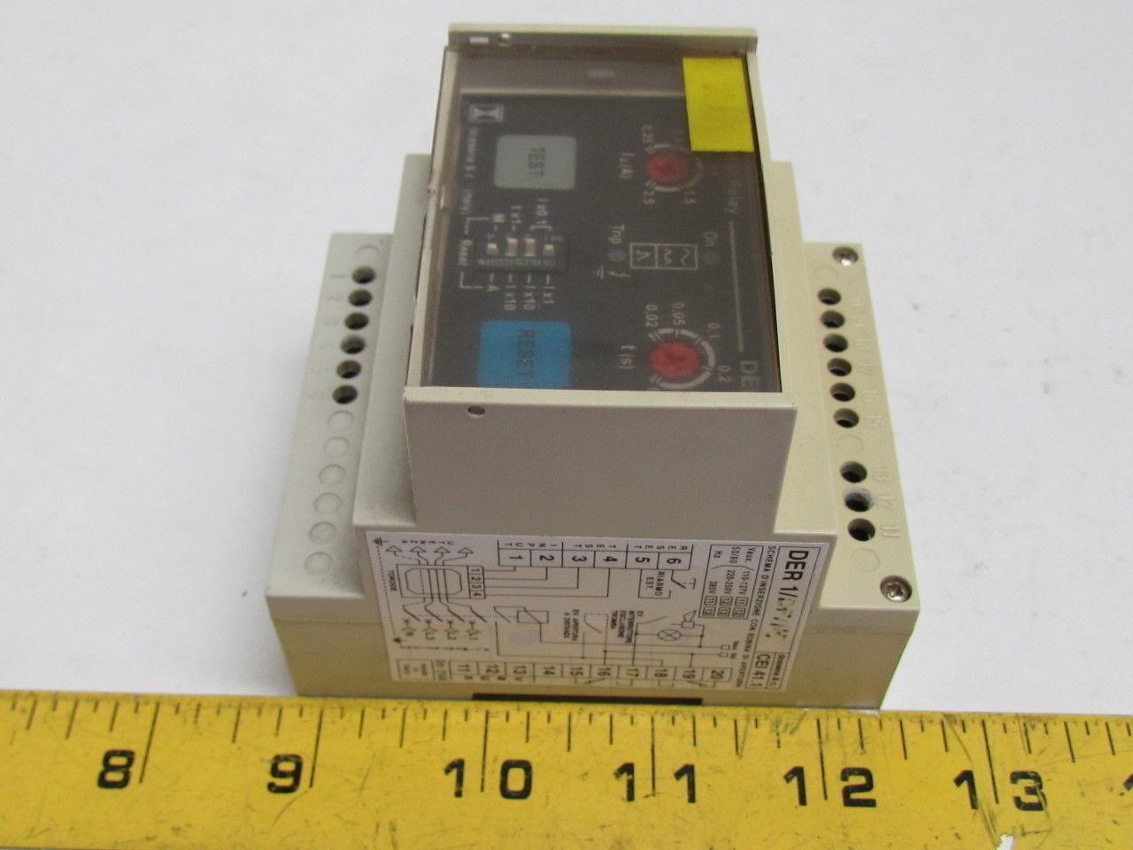 Dossena DER1/D DER1/DF/NE Differential Relay 110-127V 220-250V 380V CEI 41.1