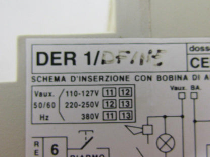 Dossena DER1/D DER1/DF/NE Differential Relay 110-127V 220-250V 380V CEI 41.1