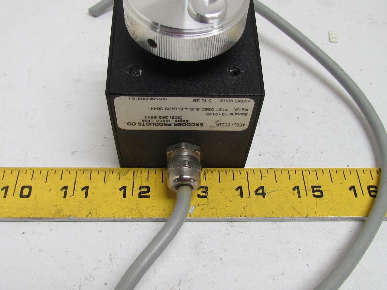 Encoder 716*-0360-S-S-4-S-G/03.00-N Accu-Coder Shaft Encoder 5-28 VDC Input