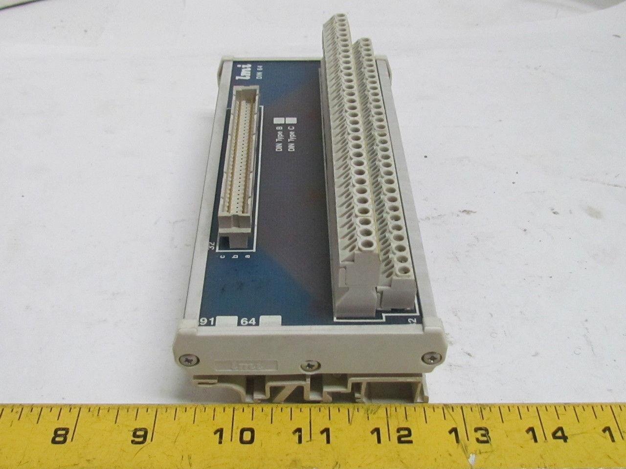 LMI DIN 64 DIN Rail Screw Terminal Strip Connector 64-Space Type C