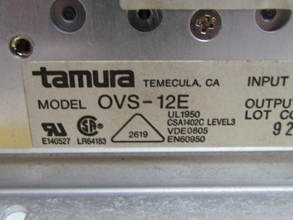Tamura OVS-12E Power Supply  115/230V Input  12VDC 5 Amp Output