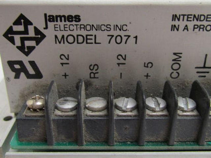 James Electronics 7071 355397 Power Supply  110 VAC