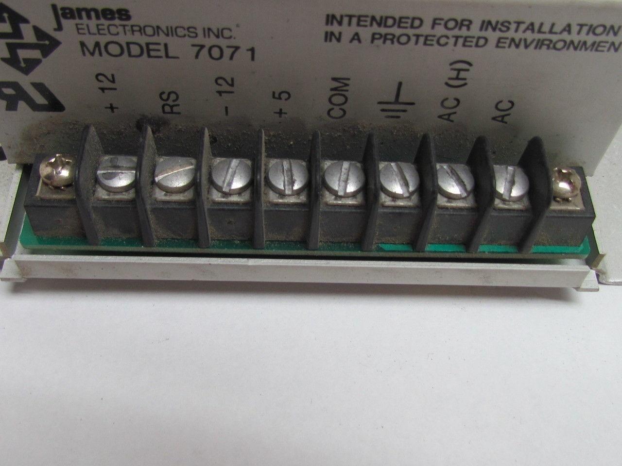 James Electronics 7071 355397 Power Supply  110 VAC