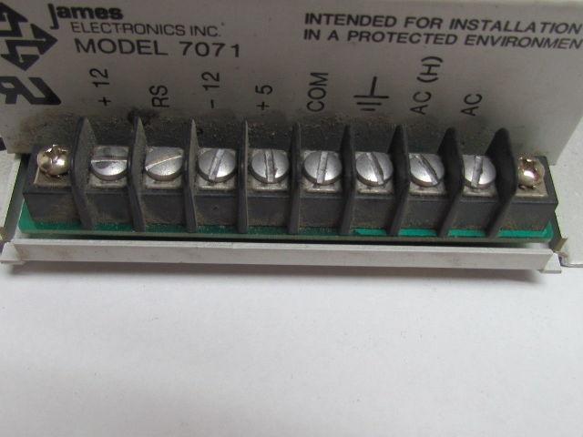 James Electronics 7071 355397 Power Supply  110 VAC