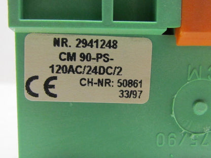 Phoenix Contact CM 90-PS-120AC/24DC/2 2939027 Power Supply Unit 120VAC 24VDC 2