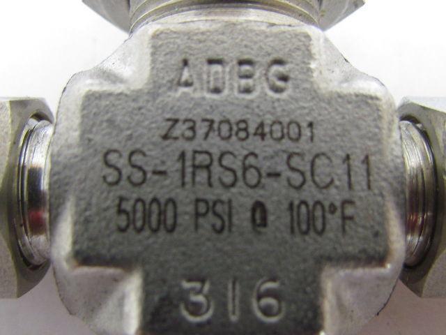Stainless Steel Integral Bonnet Needle Valve 2-Way St Shutoff 3/8" Tube Fitting