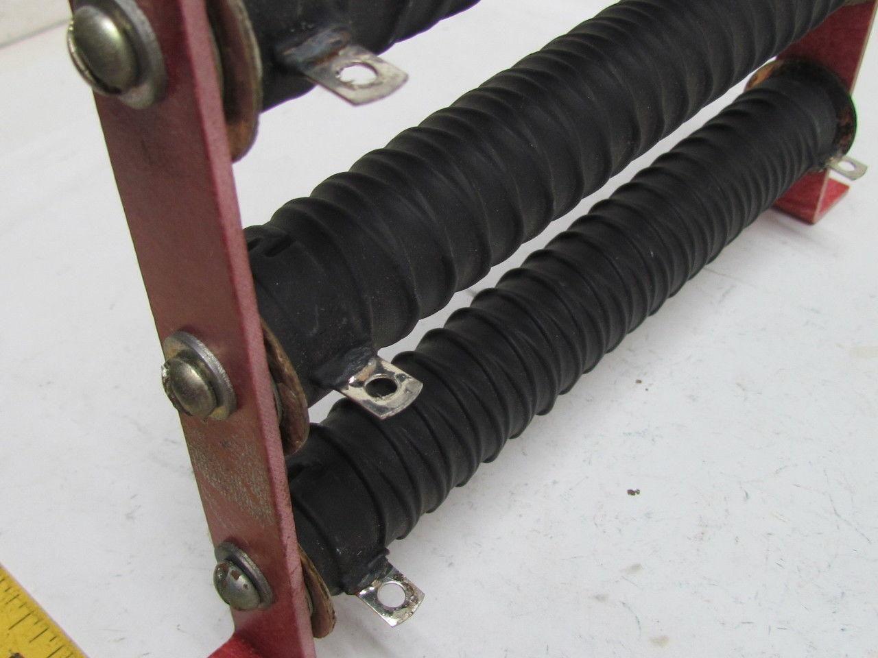 Three MRC.2 OHM Bracketed Resistors 1-1/4" Dia x 8-5/8"L Fiberglass Brackets