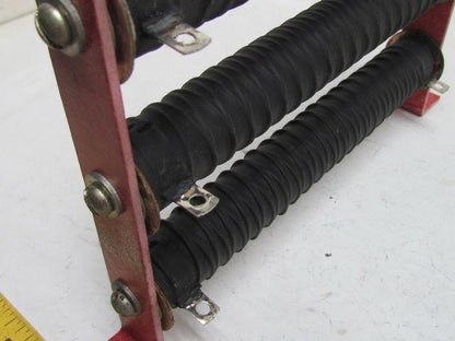 Three MRC.2 OHM Bracketed Resistors 1-1/4" Dia x 8-5/8"L Fiberglass Brackets