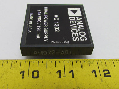 Analog Devices AC 1302 75-0993103 Dual Power Supply 15VDC/190 mA