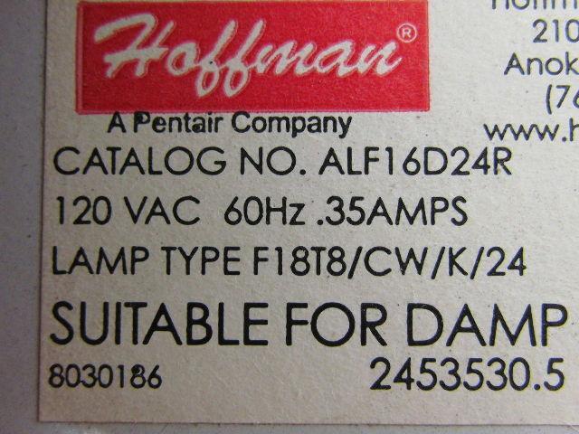 Hoffman ALF16D24R Enclosure Interior Lighting Fixture w/Door Switch 120VAC