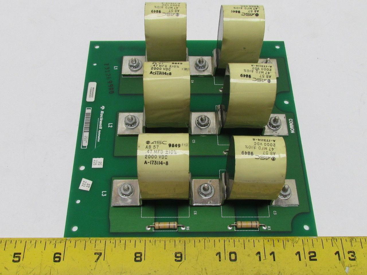 Rockwell Automation 173285 REV 01 Capacitor Board Assembly 2000VDC A-173114-8