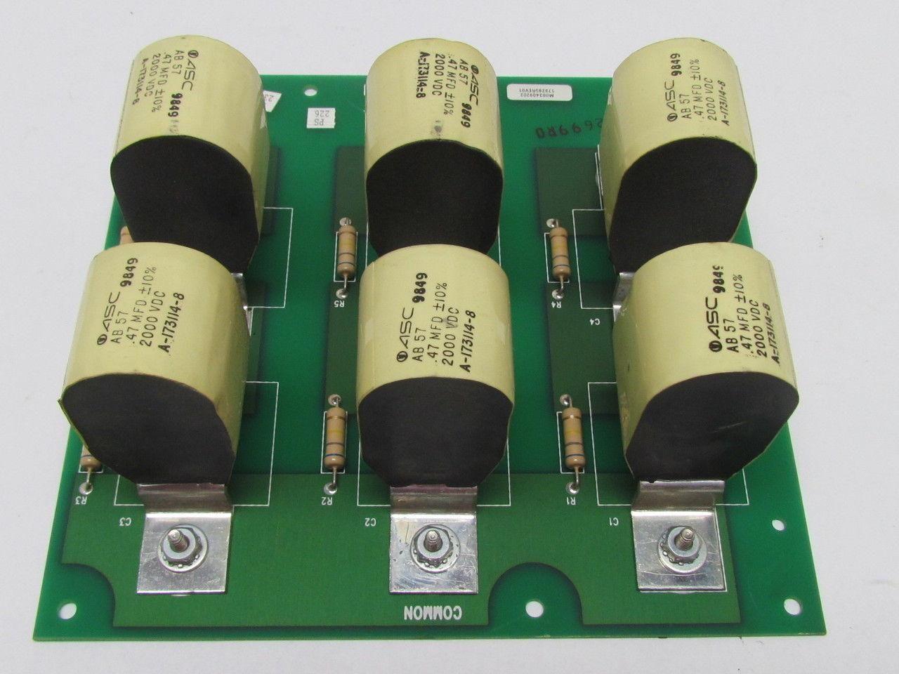Rockwell Automation 173285 REV 01 Capacitor Board Assembly 2000VDC A-173114-8