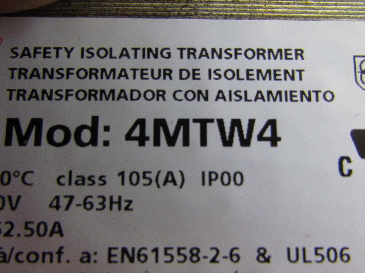 Dayton 4MTW4 Control Transformer Primary 120/240VAC Secondary 24VAC 1500VA 1Ph