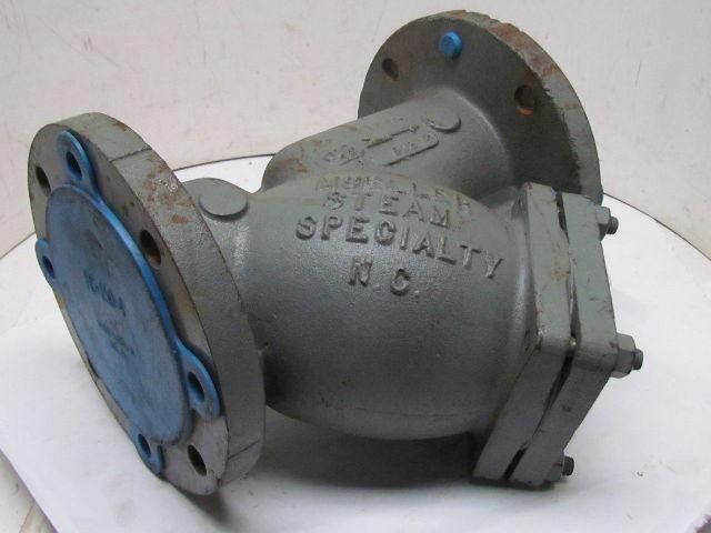 Mueller 4-752 478101 Y Stainer 4" ANSI Cast Iron Valve 1-1/2" NPT Blow-Off Port
