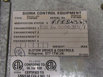 ALSPA GD4000 SIGMA Gate Variable Speed & Torque Drive 800V Max 1xDDR Flash Mem