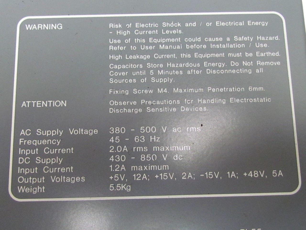 Cegelec ALSTOM N20054 ALSA GD4000 SIGMA Switched Mode Power Supply GDS1000-4001