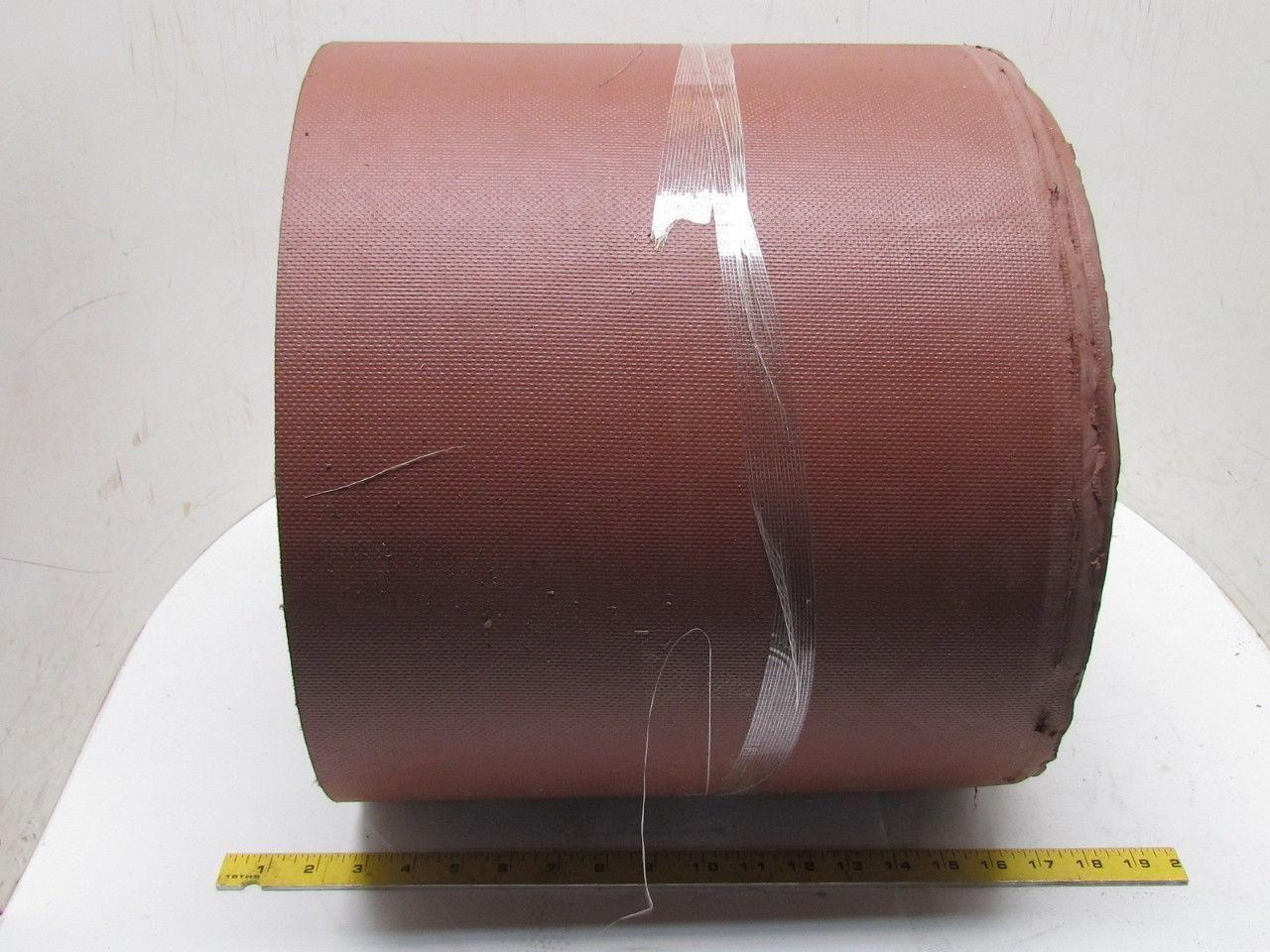 5-Ply Nipple Top Red PVC Rubber Material Handling Conveyor Belt 14"W x 25' Long