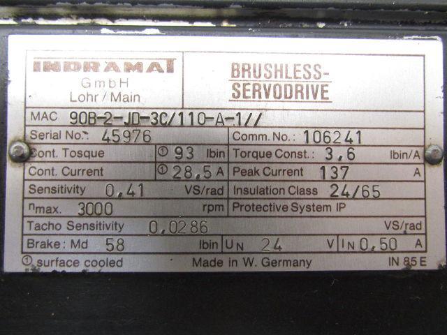 Indramat MAC90B-2-JD-3C/110-A-1 Brushless Servodrive