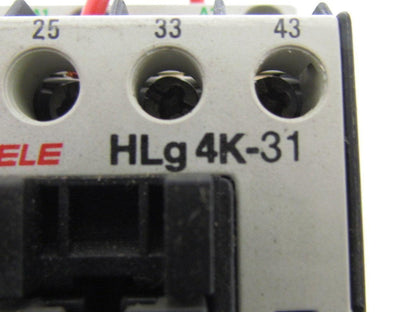 Schiele HLg4K/31 Art No 136641115 600 Volt AC 15 Amp Contactor / Control Relay