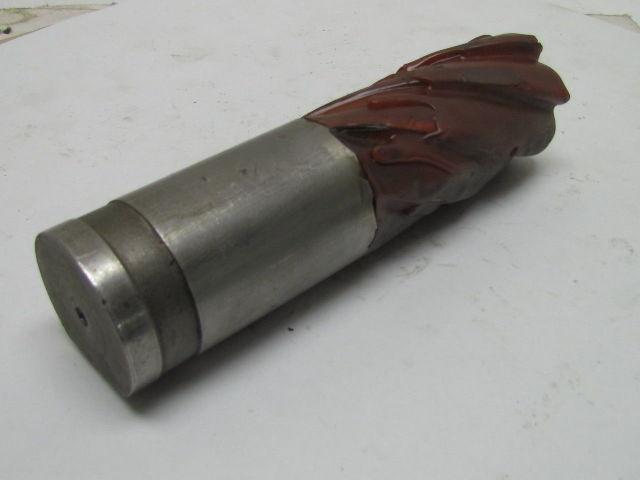 Brown & Sharpe 2" RH 6 Flute HSS 4" Cut End Mill 2" Combination Shank Sharpened