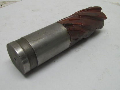 Brown & Sharpe 2" RH 6 Flute HSS 4" Cut End Mill 2" Combination Shank Sharpened